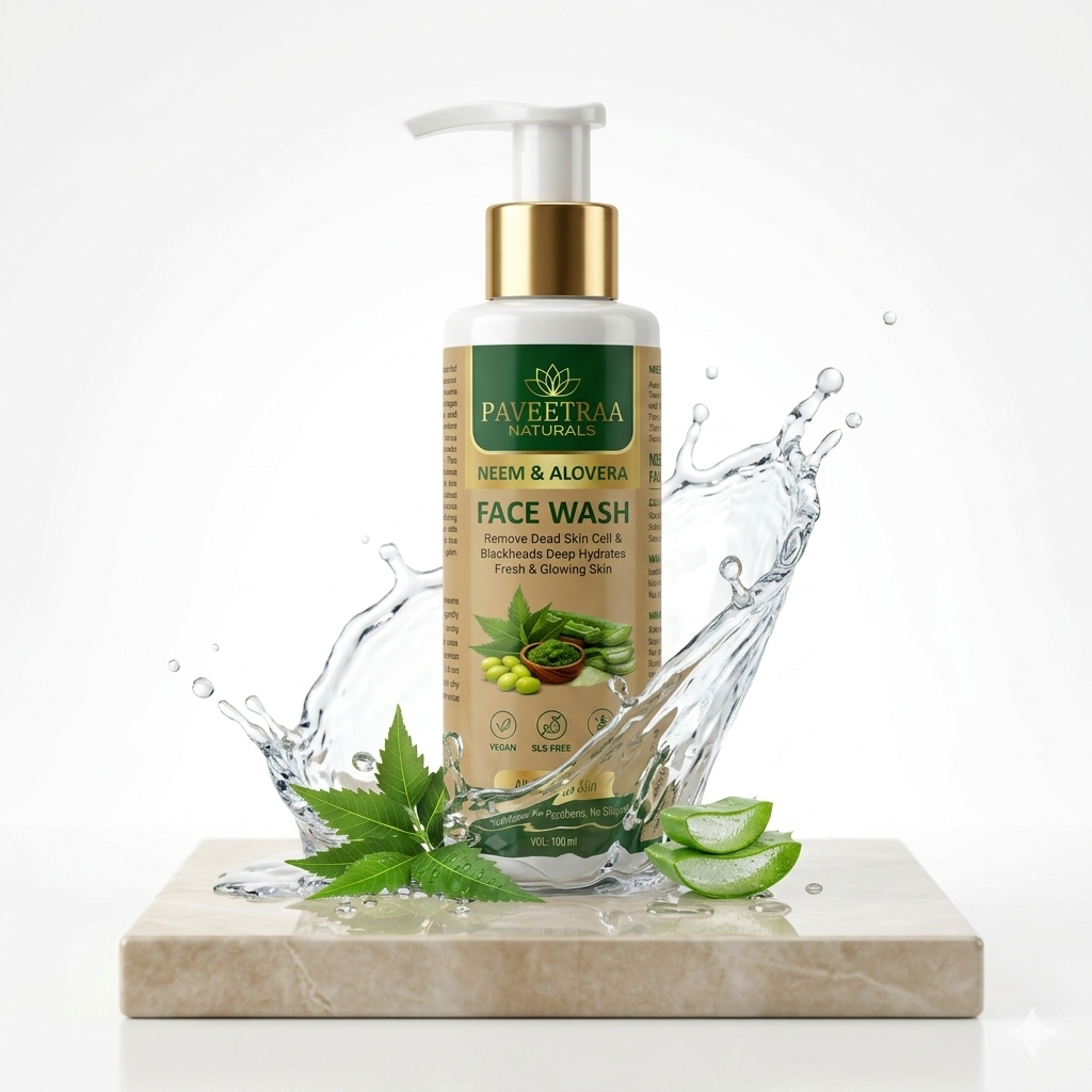 Paveetraa Naturals Neem and Aloe Vera Face Wash product